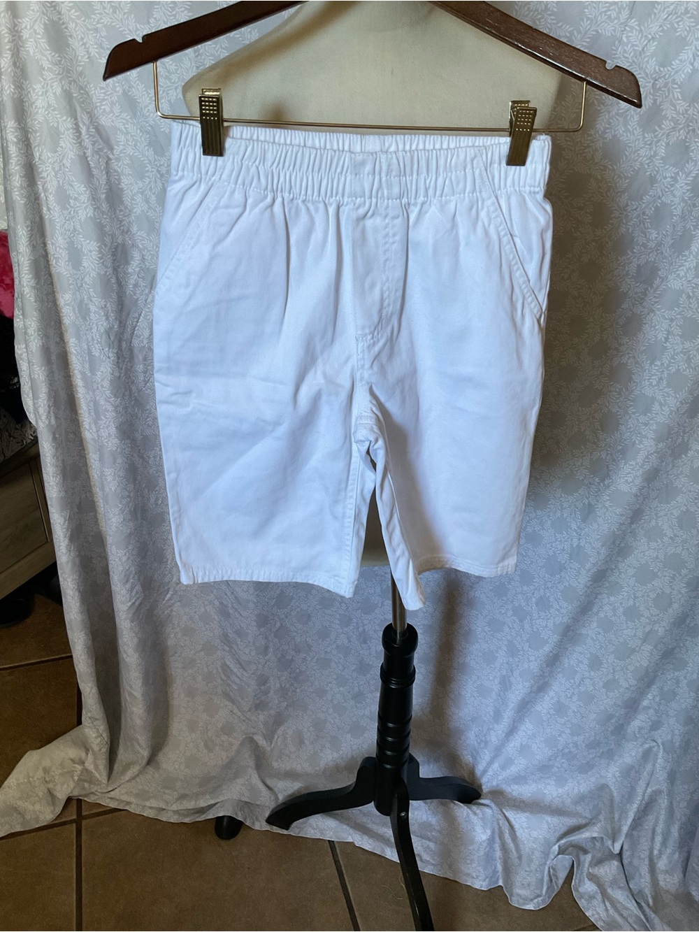 Nautica White Elastic-Waist Kids Shorts